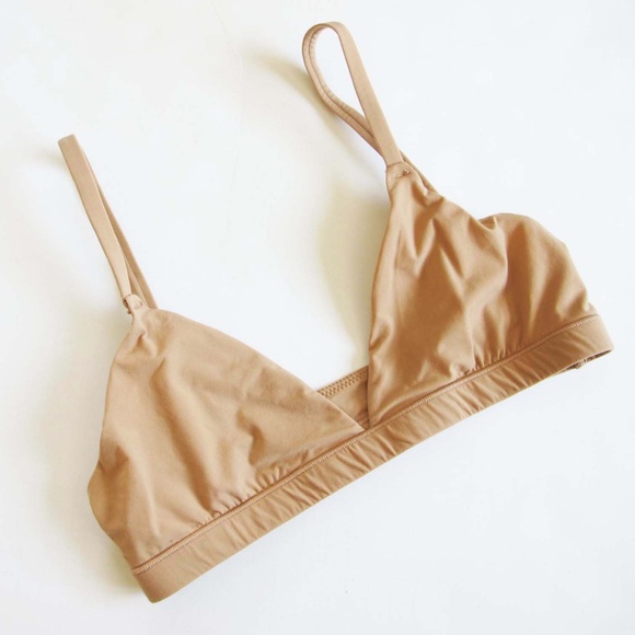 Skims Fits Everybody Triangle Bralette S Ochre - Picture 1 of 3